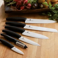 KOKKEKNIV 21 CM + GRØNNSAKSKNIV 13 CM HVITT KNIVBL