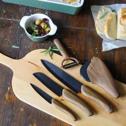PIZZA HJUL WOOD SORT KNIVBLAD