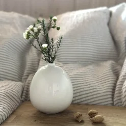 VASE 10,5 X 12 CM HVIT