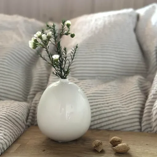 VASE 10,5 X 12 CM HVIT