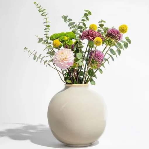 VASE SOFT 17,7X18,2 CM OFF-WHITE